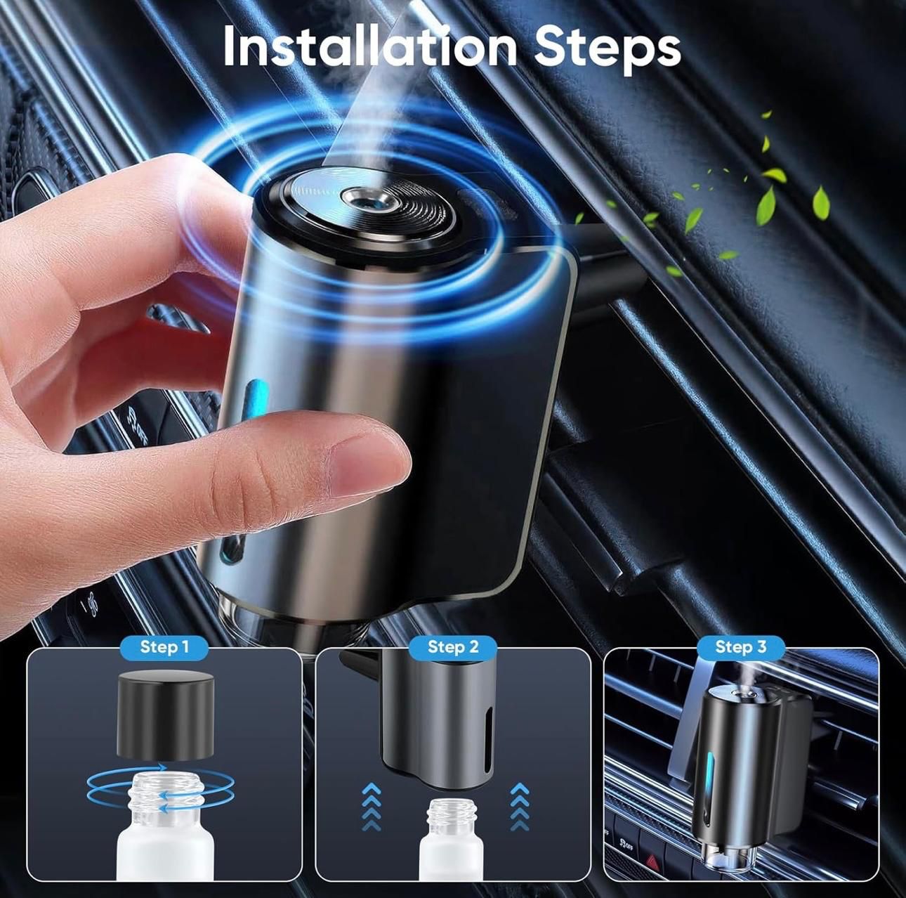 Smart Rechargeable Car Essential Oil Diffuser